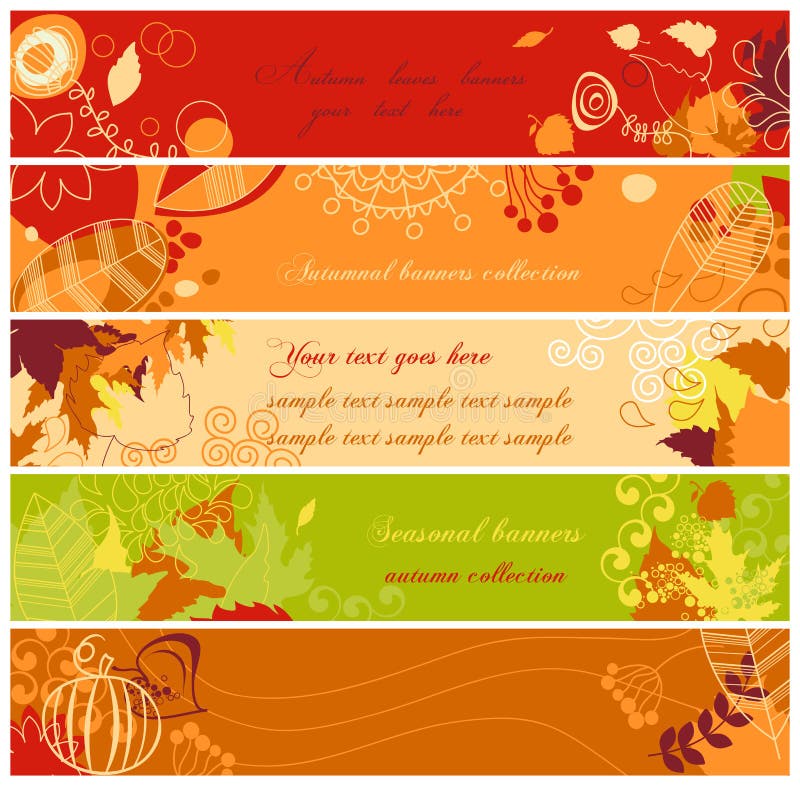 Autumn banners vector illustration Autumn banners vector illustration