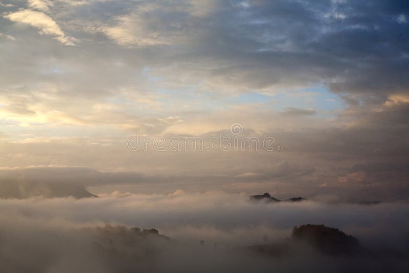 Autumn Carpathian fog