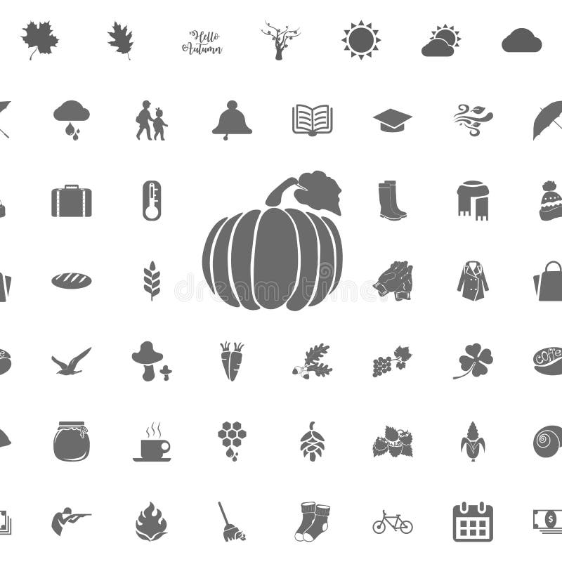 Autumn celebration icons set, simple style