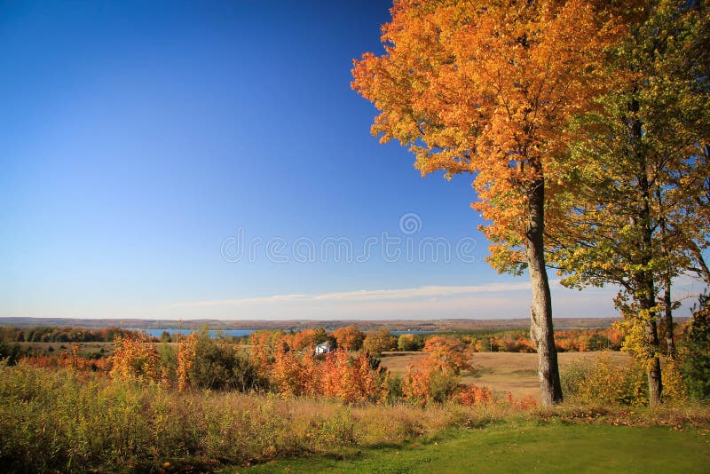 Autumn Color on Dunmaglas Golf Course in Charlevoix, Michigan.