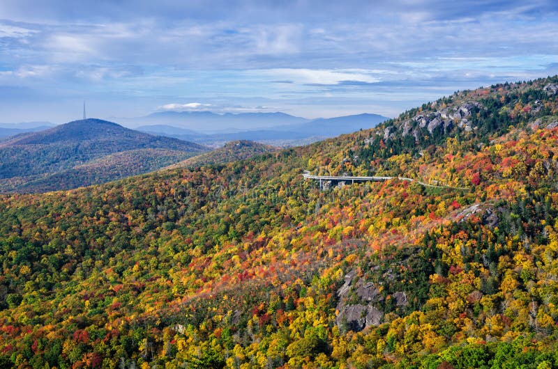 Autumn Colors, Blue Ridge Parkway, North Carolina Stock Image - Image