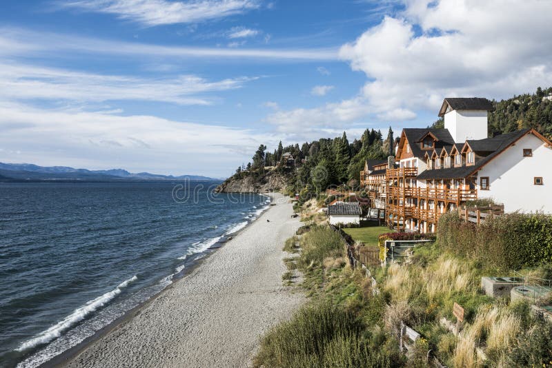 Autumn Colors In Nahuel Huapi-meer Stock Afbeelding - Afbeelding