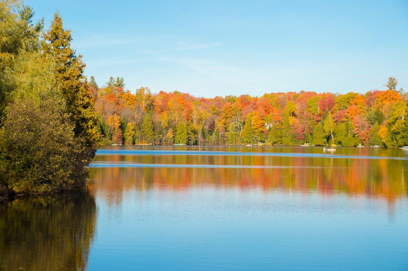 Autumn Colors In Quebec, Canada Stock Photo - Image of color, lacs