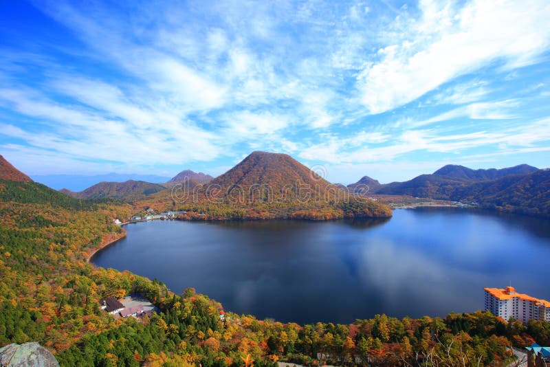 Autumn colours of Mountain and lake