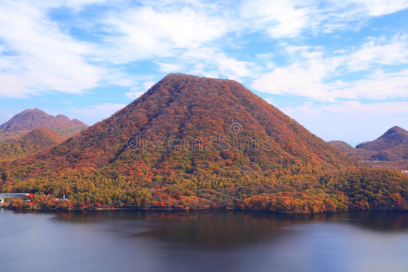 Autumn colours of Mountain and lake