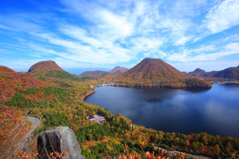 Autumn colours of Mountain and lake