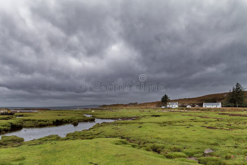 Rainy Autumn Day in Scottish Highlands Stock Image - Image of famous ...