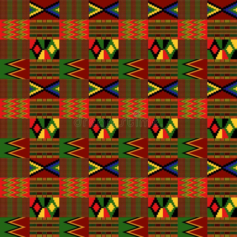 Kente Cloth Seamless Pattern Stock Illustration - Illustration of history,  design: 187966585