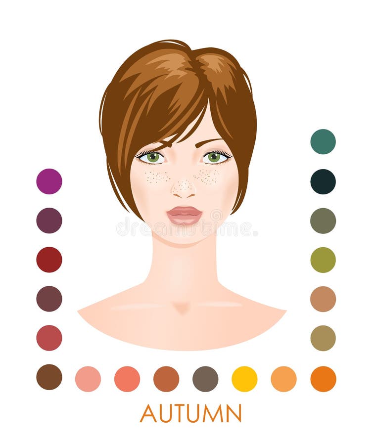 Girl autumn color type stock vector. Illustration of style - 40868374