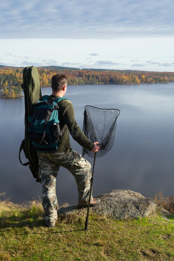 Autumn fishing trip royalty free stock image