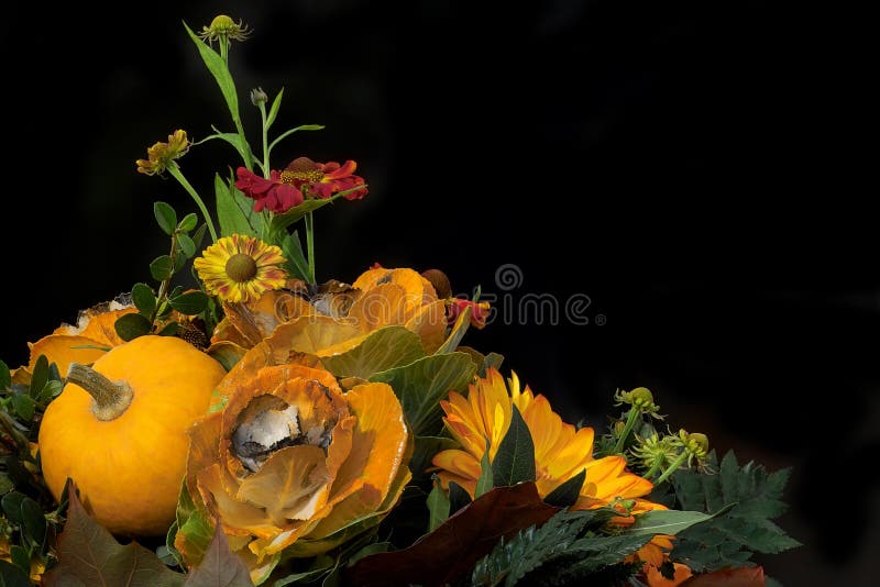 Autumn floral composition