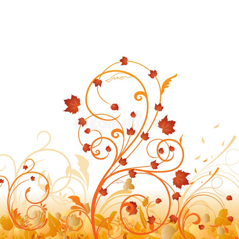 Autumn floral ornament