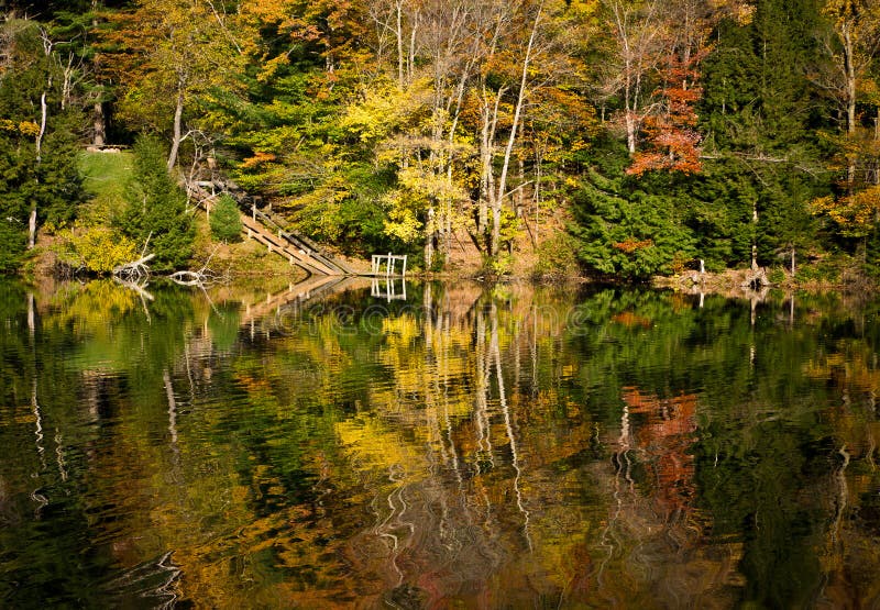 Autumn Foliage Lake Reflection, Vermont Stock Photo Image of foliage