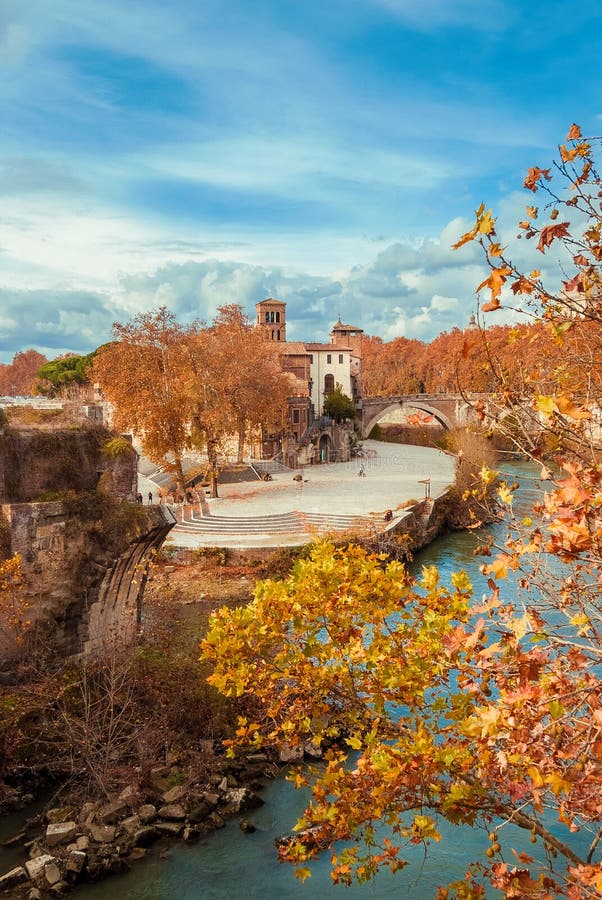 Autumn and foliage in Rome stock image. Image of italy - 125937243