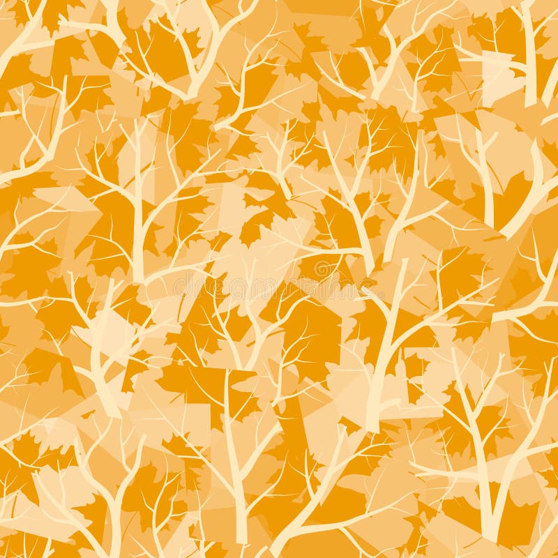 Autumn forest (seamless vector wallpaper) royalty free illustration