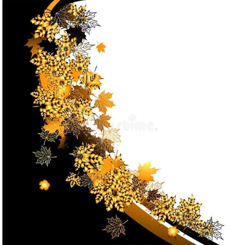Autumn frame: maple leaf. stock illustration Autumn frame: maple leaf. stock illustration