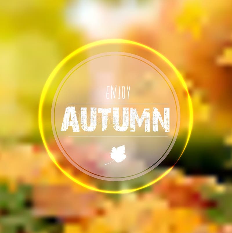 Autumn frame for text with blurred forest background vector illustration Autumn frame for text with blurred forest background vector illustration
