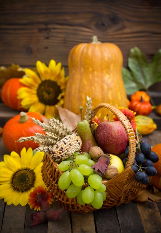 Autumn harvest - fresh fruits
