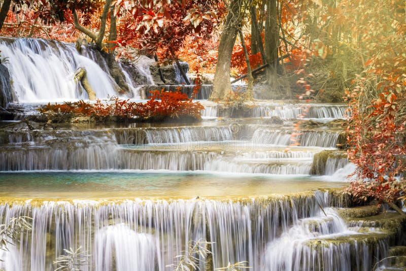 Autumn At Huay Mae Khamin Waterfalls Stock Photo Image 59342417