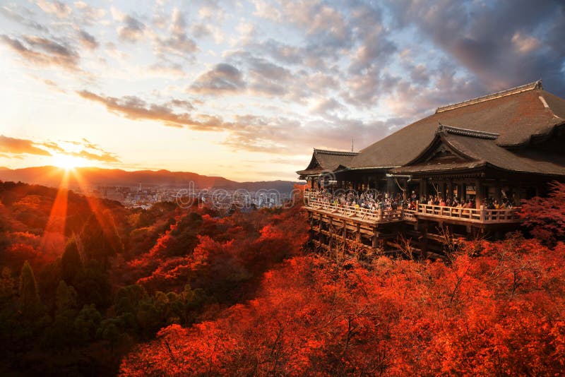 Autumn Japan Kiyomizu Dera sunset