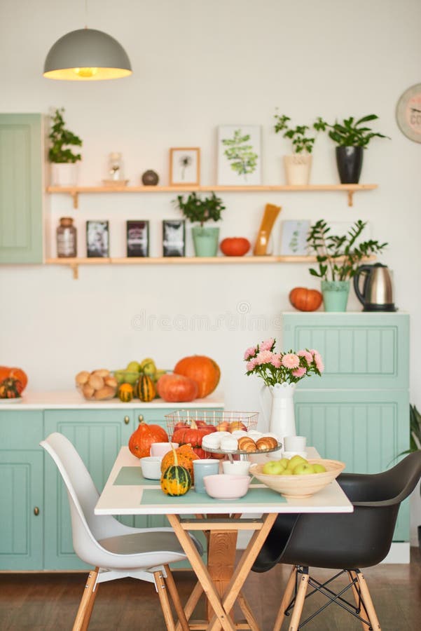 Autumn kitchen decoration
