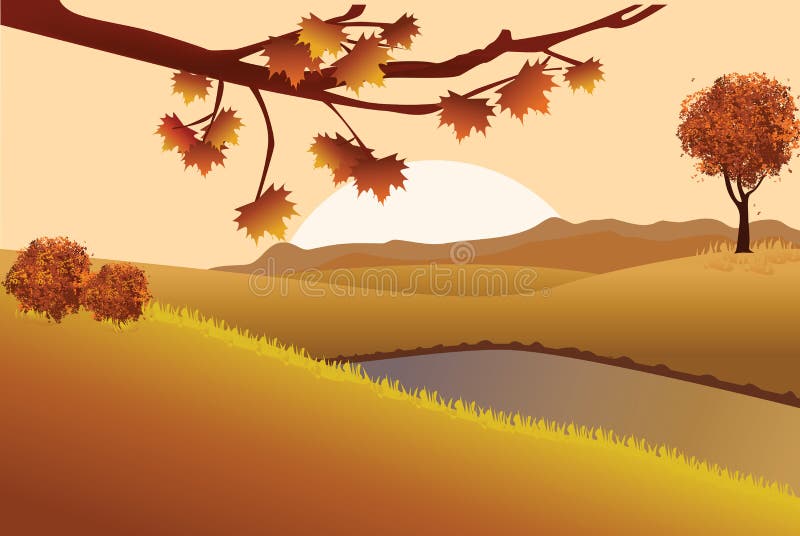 Autumn Landscape stock illustration Autumn Landscape stock illustration