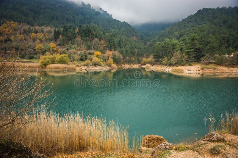 The Autumnal Landscape Peloponnese Greece Stock Image Image Of