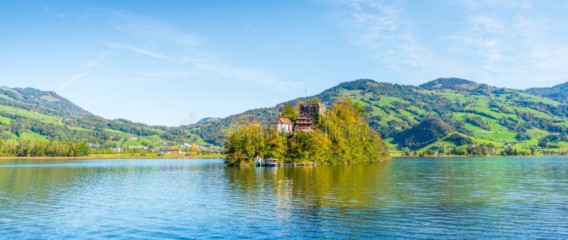 Schwanau Island. Lauerzersee