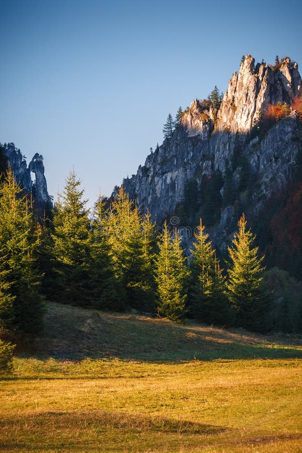 Autumn landscape in a national park Mala Fatra