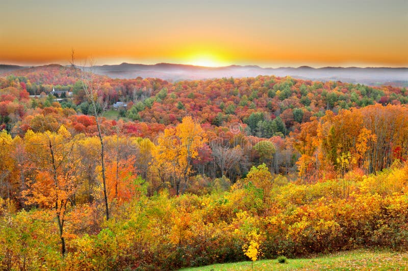 Autumn Landscape in North Carolina