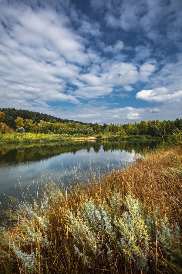 Autumn Landscape On The River Western Siberia Stock Photo Image Of