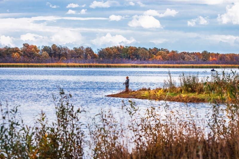 Autumn Landscape On The River Western Siberia Novosibirsk Region