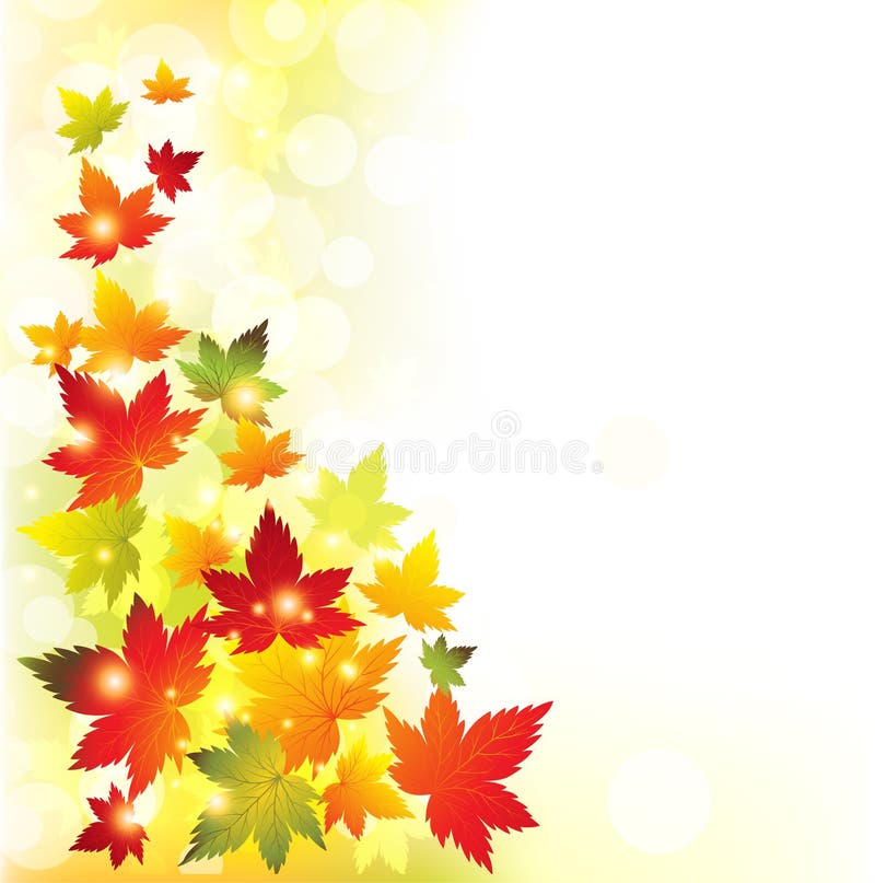 Autumn Leaves Backgroundvector Stock Vector Illustration Of Bush