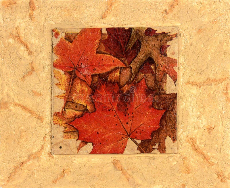 Autumn leaves collage