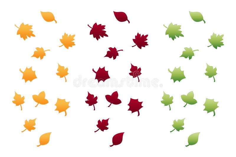 Autumn Leaves Isolated on White