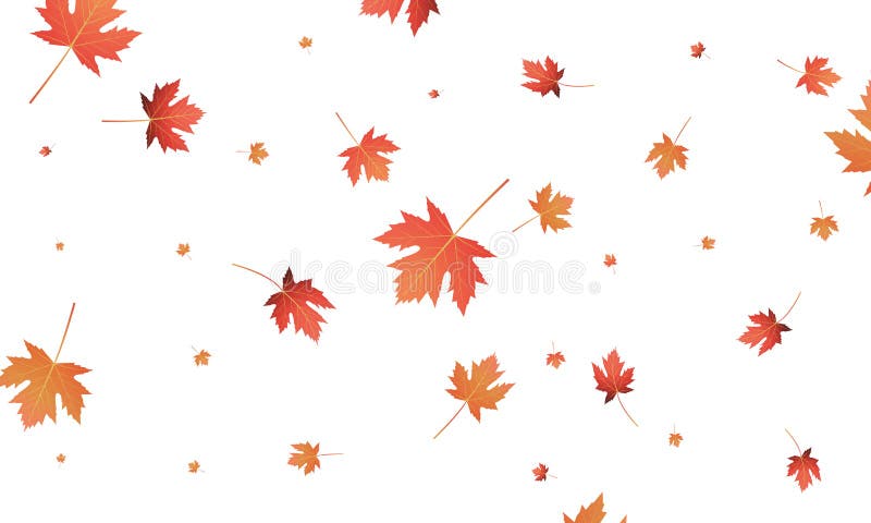 Autumn Maple Leaves Background. Falling Autumn Leaves Banner Template ...