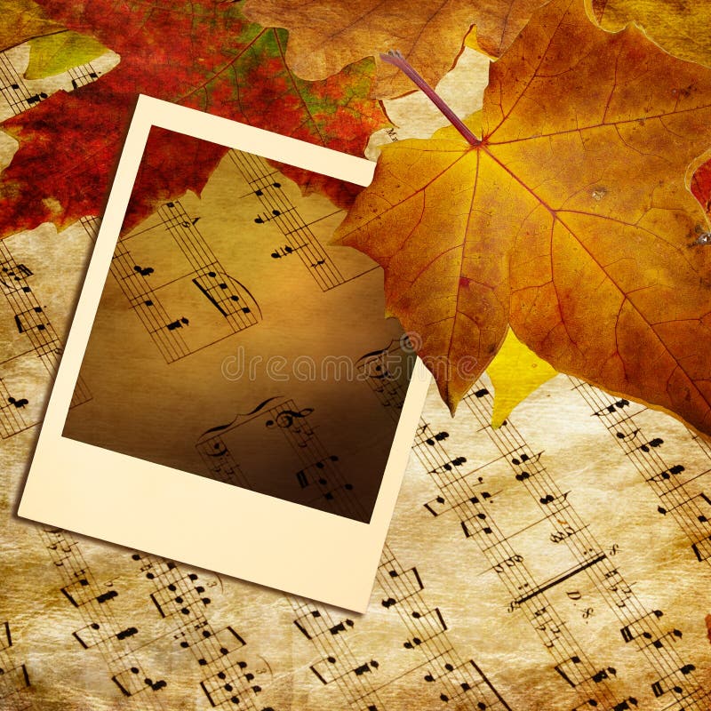 Vintage autumn background wih blank frame. Vintage autumn background wih blank frame