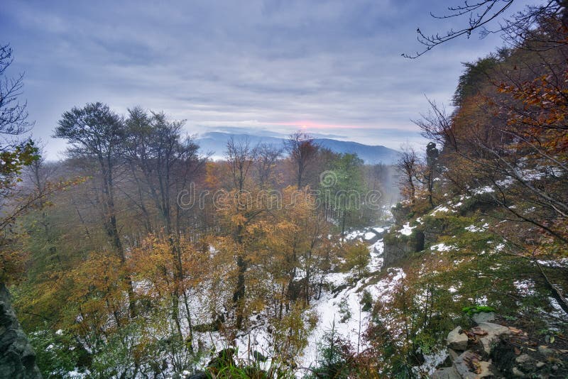 Autumn morning from Biely Kamen in Vtacnik mountains