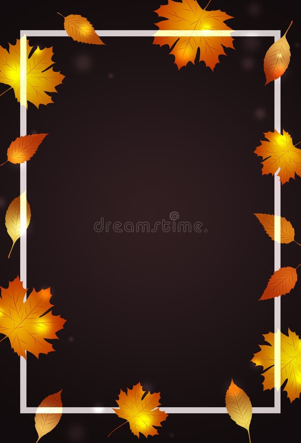 Autumn notice background stock illustration. Illustration of cold -  129356477