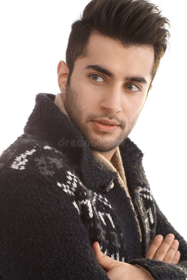 Handsome man in style stock photo. Image of hair, indoor - 16892120