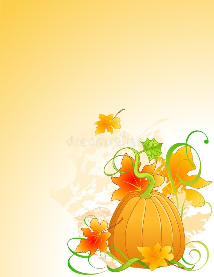Autumn Pumpkin stock vector. Illustration of warm, flora - 10263978