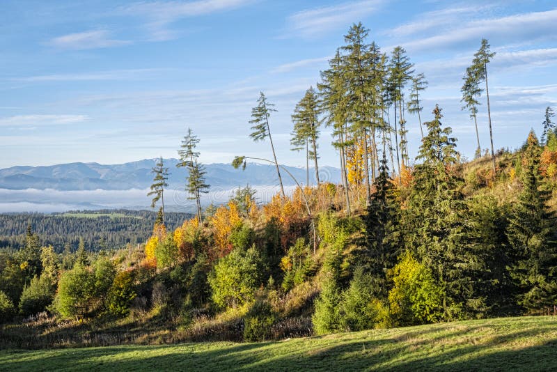 Jesenná scéna vo Vysokých Tatrách, Slovensko