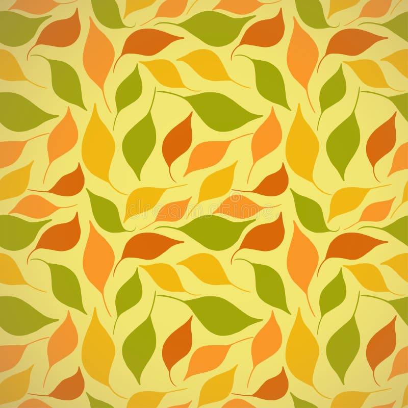 Autumn seamless pattern with leaves vector illustration