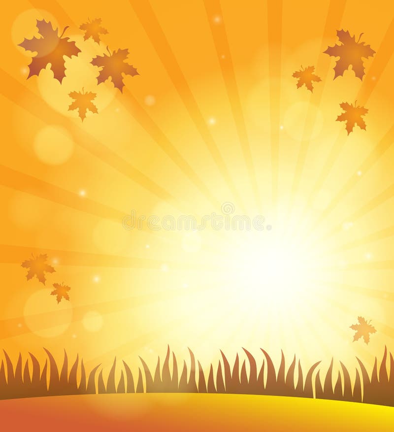 Autumn sky theme background 6