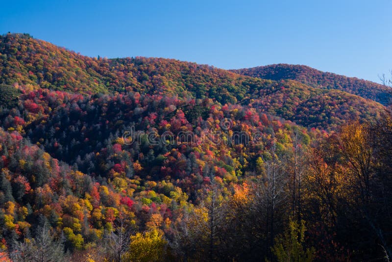 Autumn Scenic in the Smokies. Autumn Scenic in the Great Smoky Mountains National Park from Newfound Gap Road, USA stock photo Autumn Scenic in the Smokies. Autumn Scenic in the Great Smoky Mountains National Park from Newfound Gap Road, USA stock photo