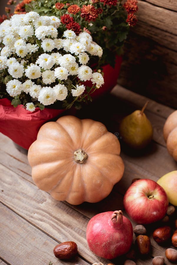 Autumn still life of fruit.