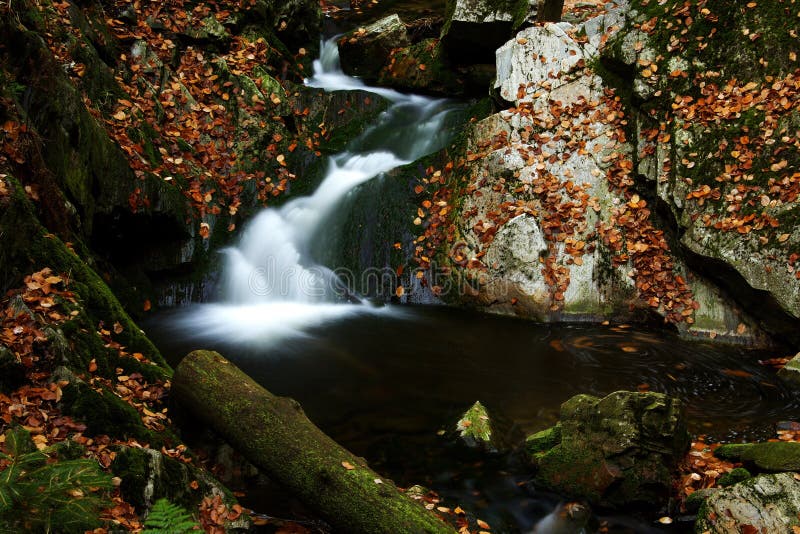 Autumn stream in Giant mountains