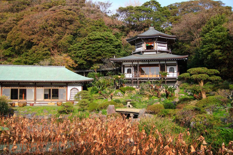Beautiful, colorful japanese garden, Kamakura stock photos Beautiful, colorful japanese garden, Kamakura stock photos