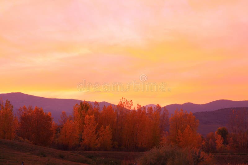 Autumn Sunset Stock Photo Image Of Nature Mountains 6805352