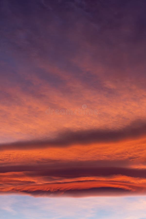 Autumn Sunset Sky Cloud Formations Stock Image Image of blue, dusk